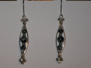 E-15 sterling silver wire with sterling silver and snowflake obsidian beads $25.jpg